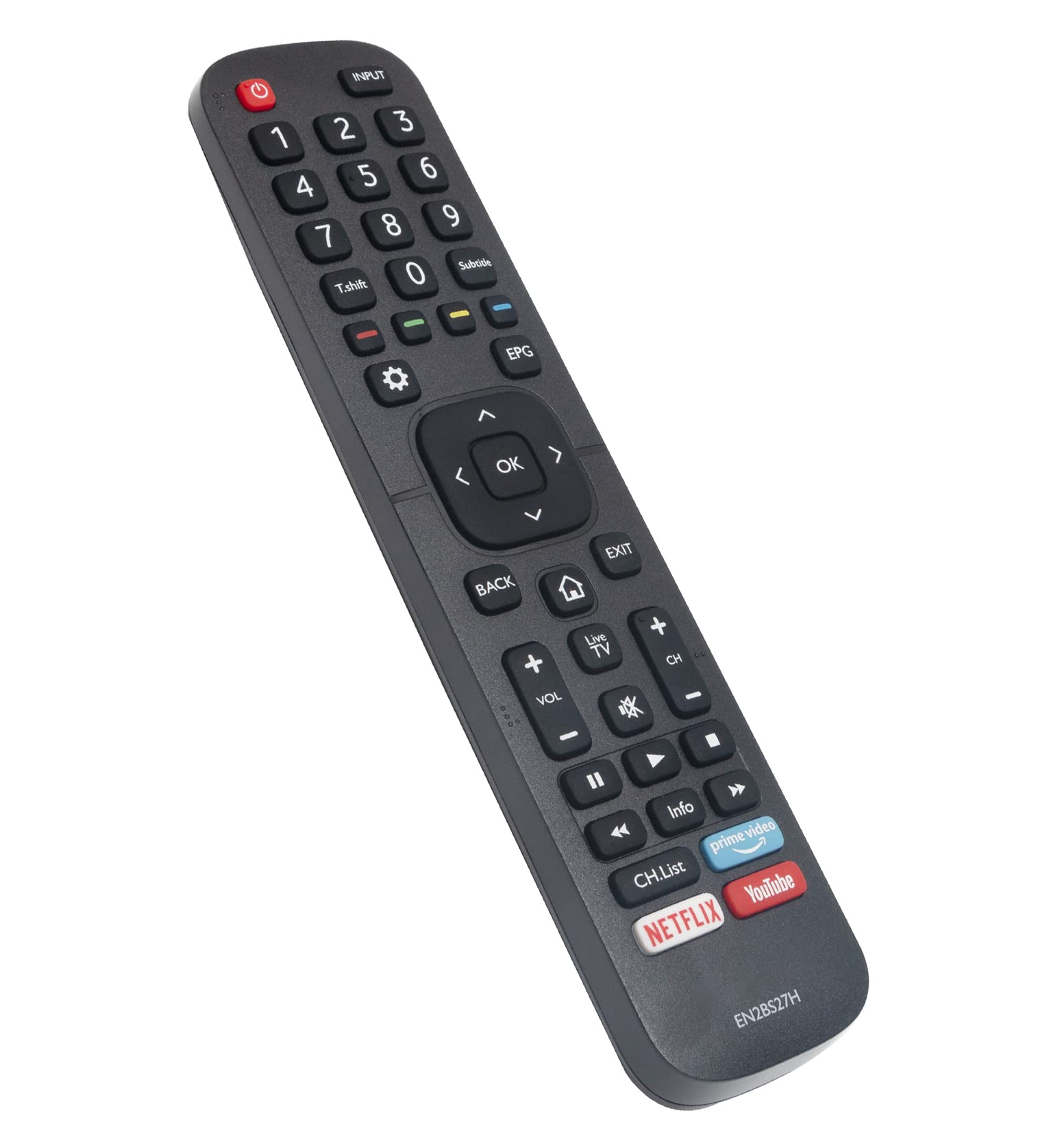 VINABTY Replaced Remote Fit for EN2BS27H Hisense A7100F TV 43A7100FTUK 50A7100FTUK 58A7100FTUK 65A7100FTUK 43A7100F 50A7100F 55A7100F 58A7100F 65A7100F 75A7100F