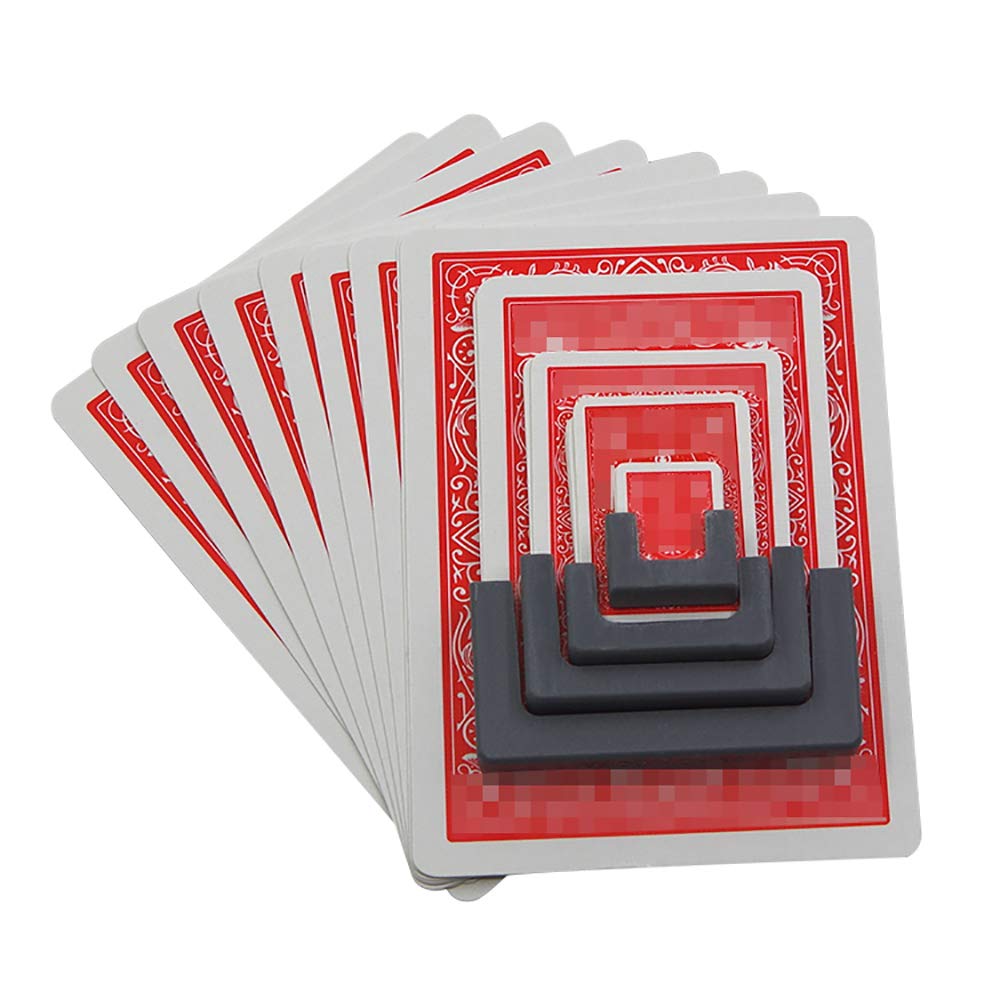 Enjoyer Shrinking Cards Magic Tricks Big to Small Playing Card Magic Gimmick Magician Illusion Props Close Up Magic Mentalism (Black)