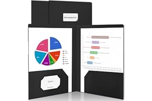 Sooez 3-Pack 2-Pocket Heavy Duty Plastic Folders with Labels and Business Card Slot, Letter Size Colored School Folders