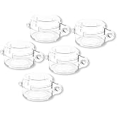 TRADESAFE Emergency Stop Button Cover, Round E-Stop Cover, Large, 5 Pack | Push Button Lockout with 1-1/8" Hole Diameter, Impact Resistant Polycarbonate, High Strength Double-Faced Adhesive Included