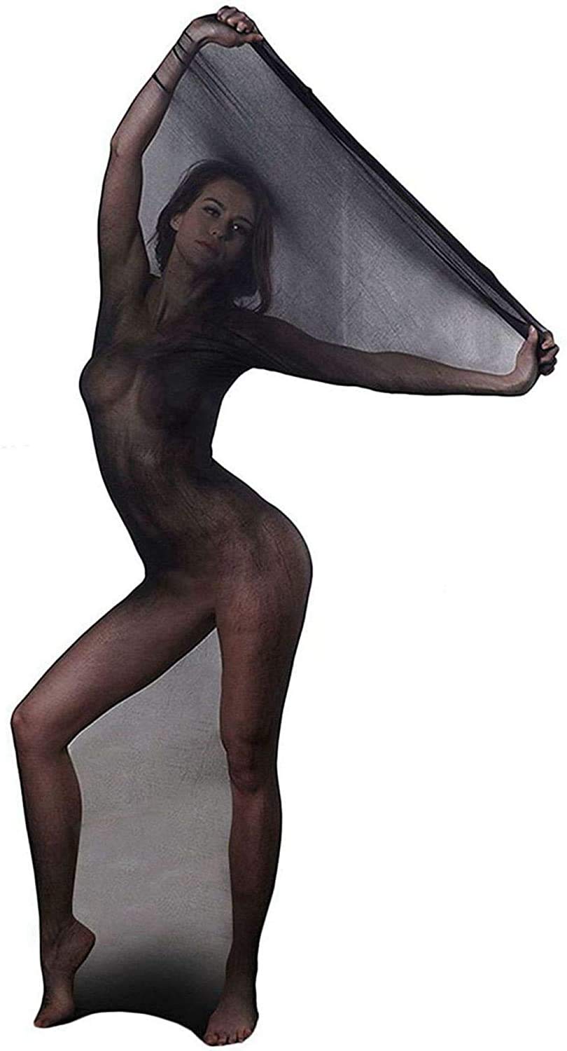 Bommi Fairy Sexy Seamless Stockings Sleeping Bag Super Elastic Full Body Stockings Sex Fun Games Bondage Wrapped Stockings (Black)