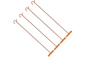 AUTOAlkins Heavy Duty 5th Wheel Pin Puller, 4 Pack 32" Solid Steel Chrome Plated Fifth Wheel Puller w/Hook