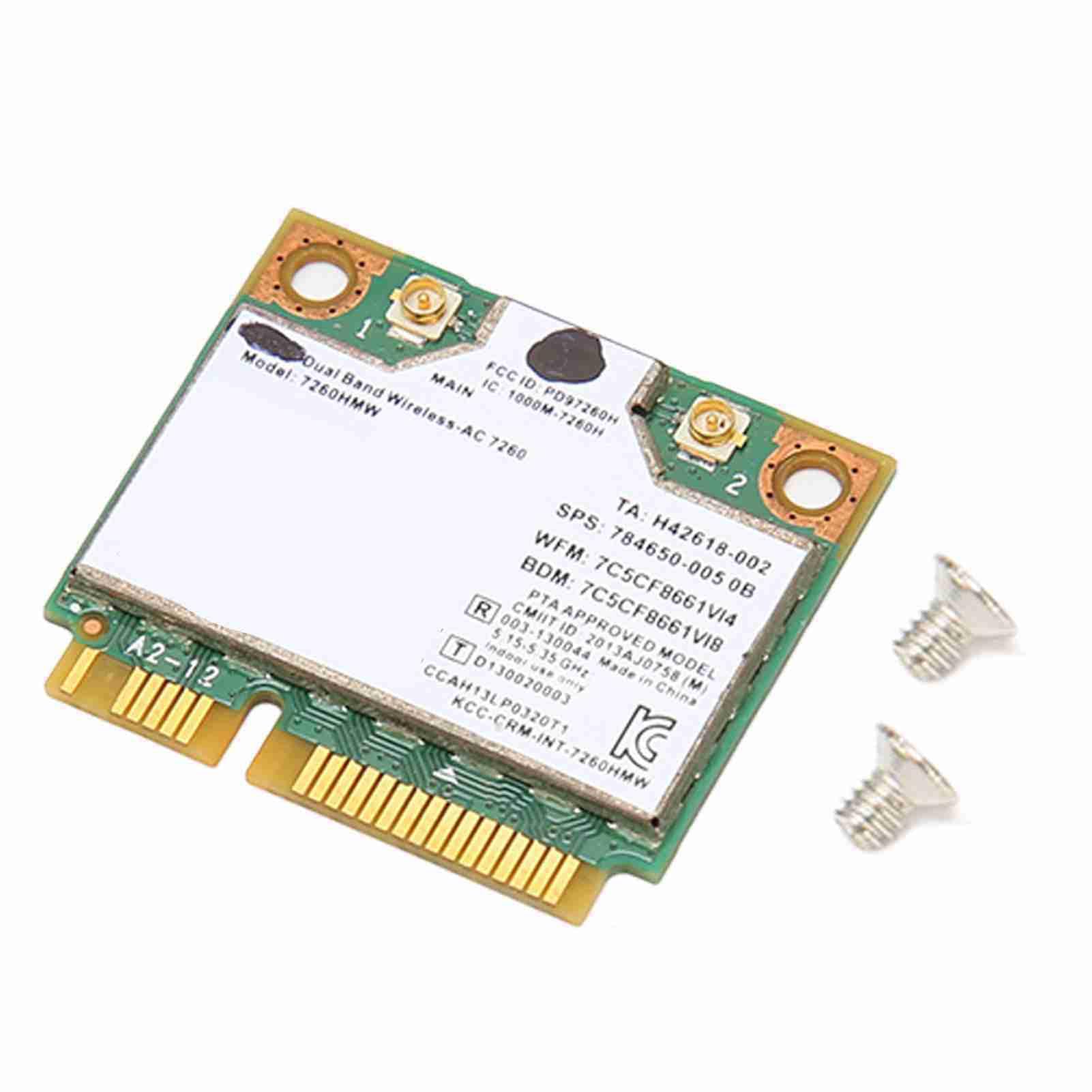 Universal 2.4G+5G Dual Band Wireless Card for 7260AC 867Mbps Bluetooth 4.0 Network Card WiFi Card Support 802.11ac/a/b/g/n Support for 16F4 16GC 1763