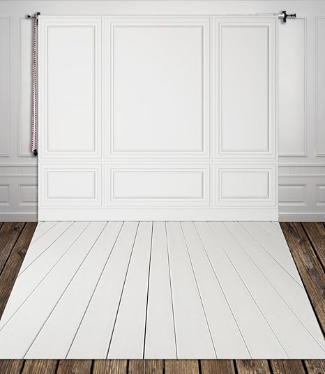 Amazon Com 5x7ft White Wall And White Wood Floor Backdrop