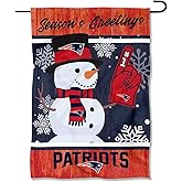 New England Patriots Holiday Winter Snow Garden Flag Double Sided Banner