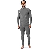 Fruit of the Loom mens Sueded Jersey Mock Neck Thermal Underwear Base Layer Set