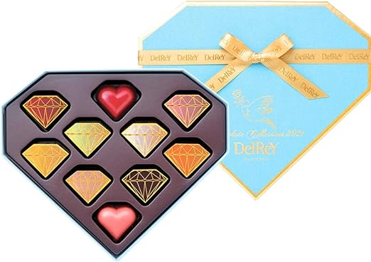 Amazon デルレイ Delrey ダイヤモンドbox 10粒入 ラッピング 紙袋付き バレンタイン ホワイトデー チョコレート デルレイ Delrey チョコレート 通販
