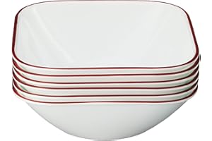 Corelle Square Splendor 22-Ounce Bowl Set, 6 Pack
