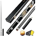 KONLLEN Snooker Cue Carbon Fiber Cue Hand-Made Inlay Billiard Cue with 10.2mm Tip Snooker Cue Stick Kit (Including Extension Cue Case Pool cue tip and Pool cue Cleaner)