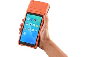 Bisofice POS Receipt Printer, Android 8.1 OS Mobile POS, 58mm Receipt Printer, 5.45" Touch Screen PDA Printer Supports 3G WiFi BT4.0 USB OTG Bluetooth, Handheld POS Machine Terminal Printer