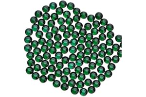 MASSIVE BEADS 1000 Pieces Hot Fix Glass Flatback Rhinestones HotFix Round Crystal Gems (Emerald, SS20)