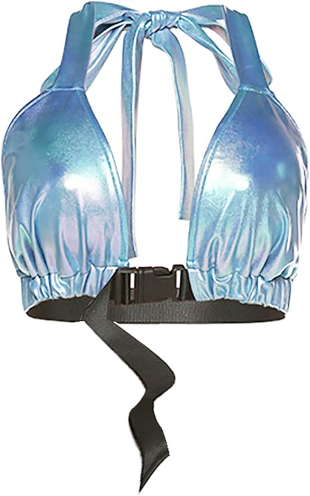 holographic crop top amazon