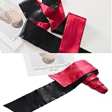 AWAVM Silk Satin Blindfold 3Pcs Eye Mask Sleep Mask Black Red Rose view 4