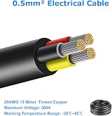 LightingWill 10m 3 Core 20 AWG Wire 0.5mm² 5V-300V Tinned Copper Flexible Cable view 2