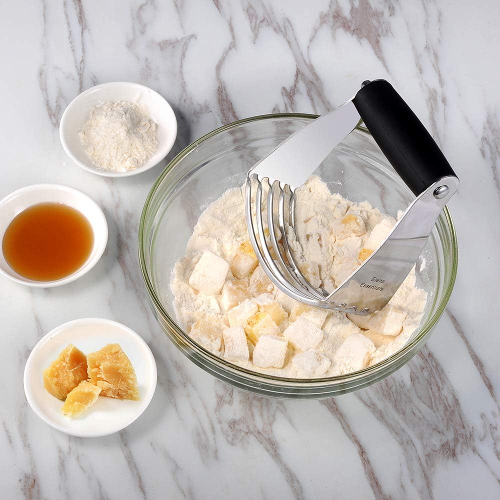 Etens Dough Blender, Heavy Duty Pastry Cutter with Stainless Steel Blades for Baking, Premium Pastry Blender Baking Tools- Medium, Black Handle: Kitchen & Dining
