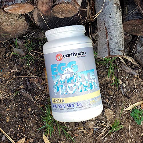 EarthNutri Egg White Protein Vanilla with Velositol, BCAAs, and