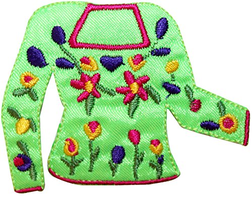 ID 7725 Decorative Floral Sweater Patch Mom Fashion Embroidered Iron On Applique