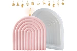 Rainbow Mold, Abstract Arch Candle Mold, Geometric Line Rainbow Bridge Soap Molds, 3D Nonstick DIY Handicrafts Epoxy Resin Mo