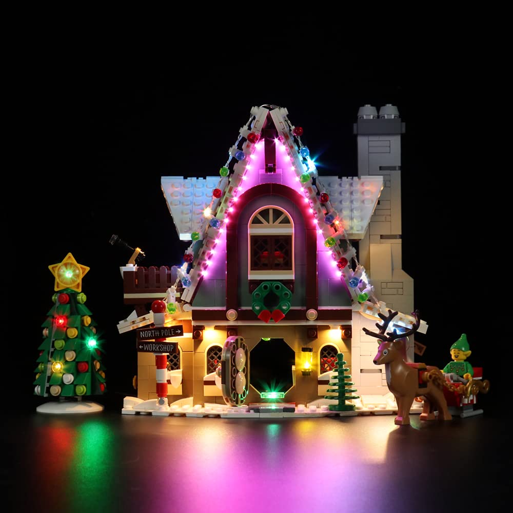 LocoLee Led Light Set for Lego Elf Club House,Decorative Lighting Kit for Lego 10275 Elf Clubhouse Building Blocks Model,Creative DIY Xmas Toys(Only Light Set) (Standard) โ image 1
