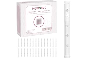 MOMSNUG Disposable Vaginal Cream Applicators for Women, Vaginal Gel Applicator with Dosage Markings, Hygienic Threaded Injector Fits Premarin, Estrace, Preseed and Most OTC Gels, and Lubricants (20 Pack)
