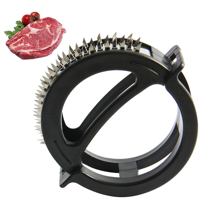 Meat Tenderizer 48 Stainless Steel Blades Durable Kitchen Accessories Cooking Tool with Handle for Tenderizing Steak Beef Chicken Fish Pork