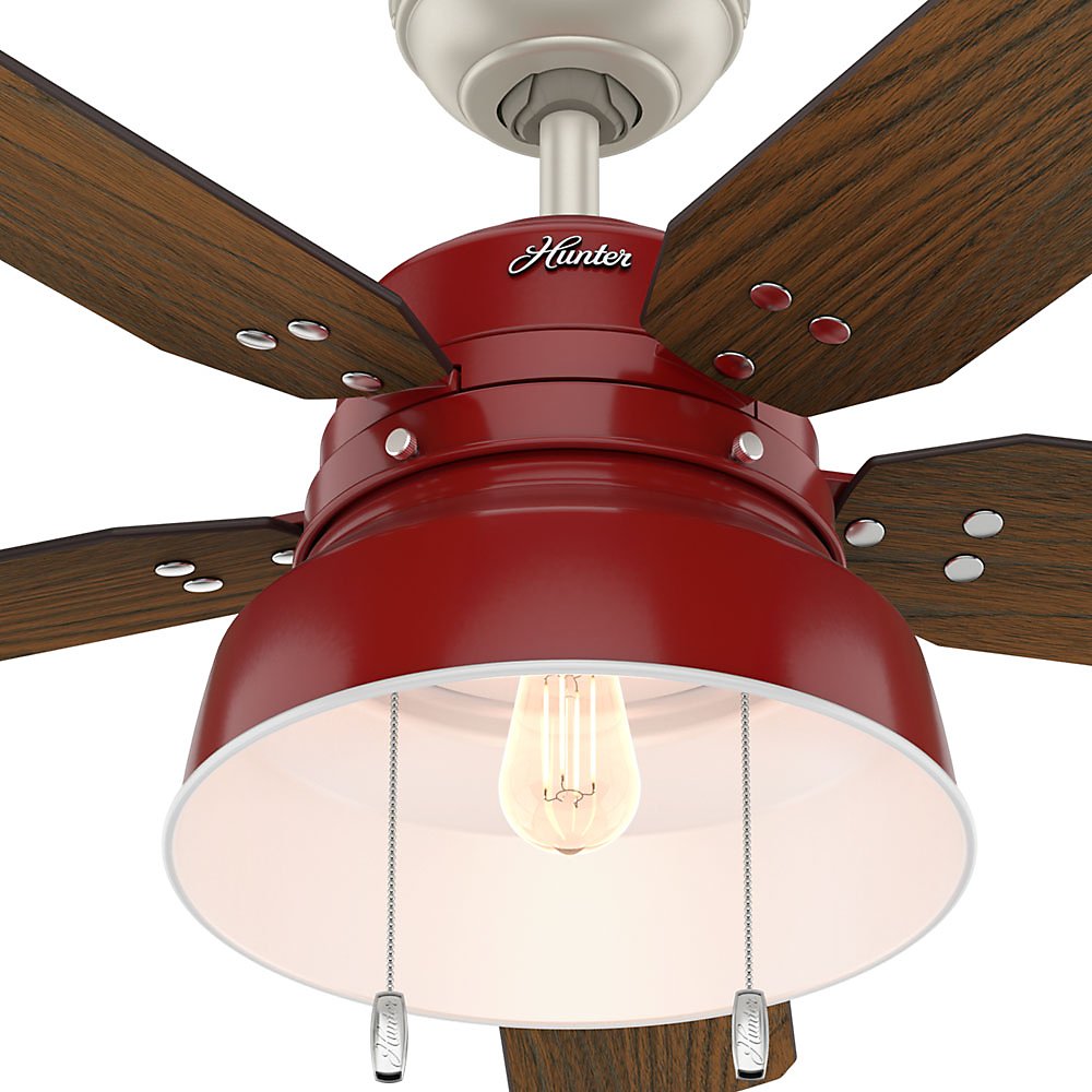 Barn Red Large Hunter Fan Company 59309 Mill Valley 52 Ceiling Fan