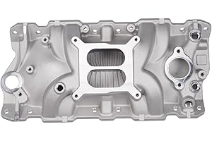 Enocos 2701 Engine Dual Plane Intake Manifold Compatible with 1955-1986 Chevy 305 327 350 383 Small Block V8 - Idle - 5500 RPM Range