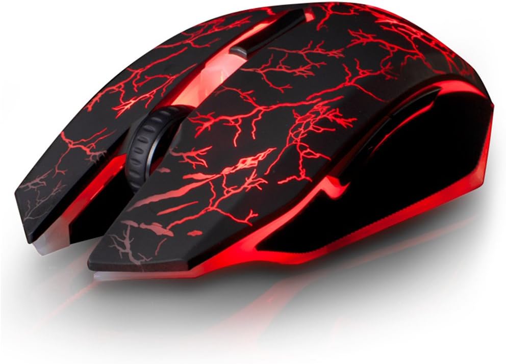 Cosmic Ray Gaming Mice 4000 DPI 7 Buttons 7 Breathing LED Backlit Professional USB Wired Gaming Mouse(BLACK)131（L）73(W)43(H)mm