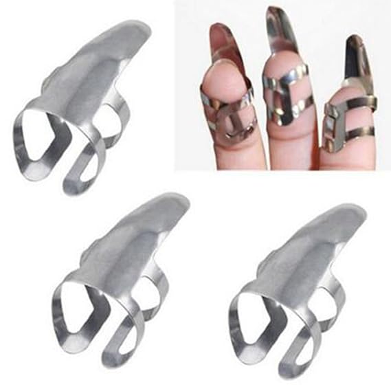 Guitar Pick, HLHome Guitar Stainless Steel Finger Picks Guitar Metal