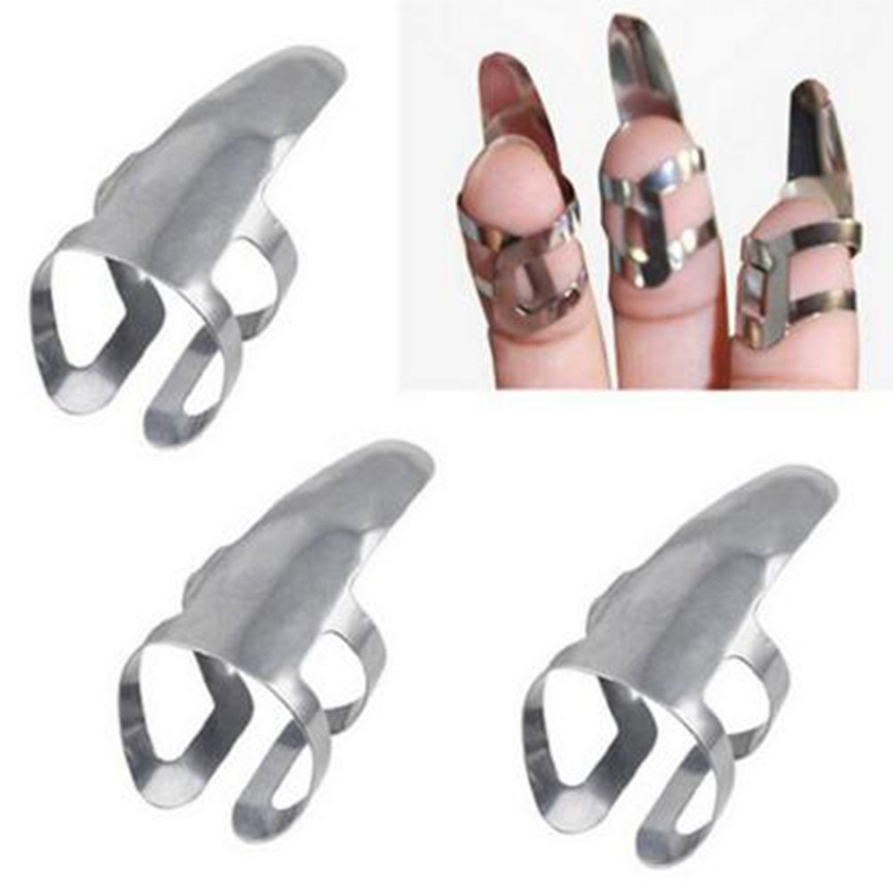Guitar Pick, HLHome Guitar Stainless Steel Finger Picks Guitar Metal Index Finger Sleeve Guitar Index Finger Picks Bass Pick Guitar Accessories