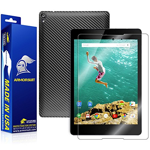 ArmorSuit MilitaryShield - HTC Nexus 9 Screen Protector + Black Carbon Fiber Full Body Skin Protectorw/ Lifetime Replacements