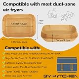 BYKITCHEN 120Pcs Air Fryer Liners for Ninja Dual XL SL400UK 7.6L 9.5L view 2