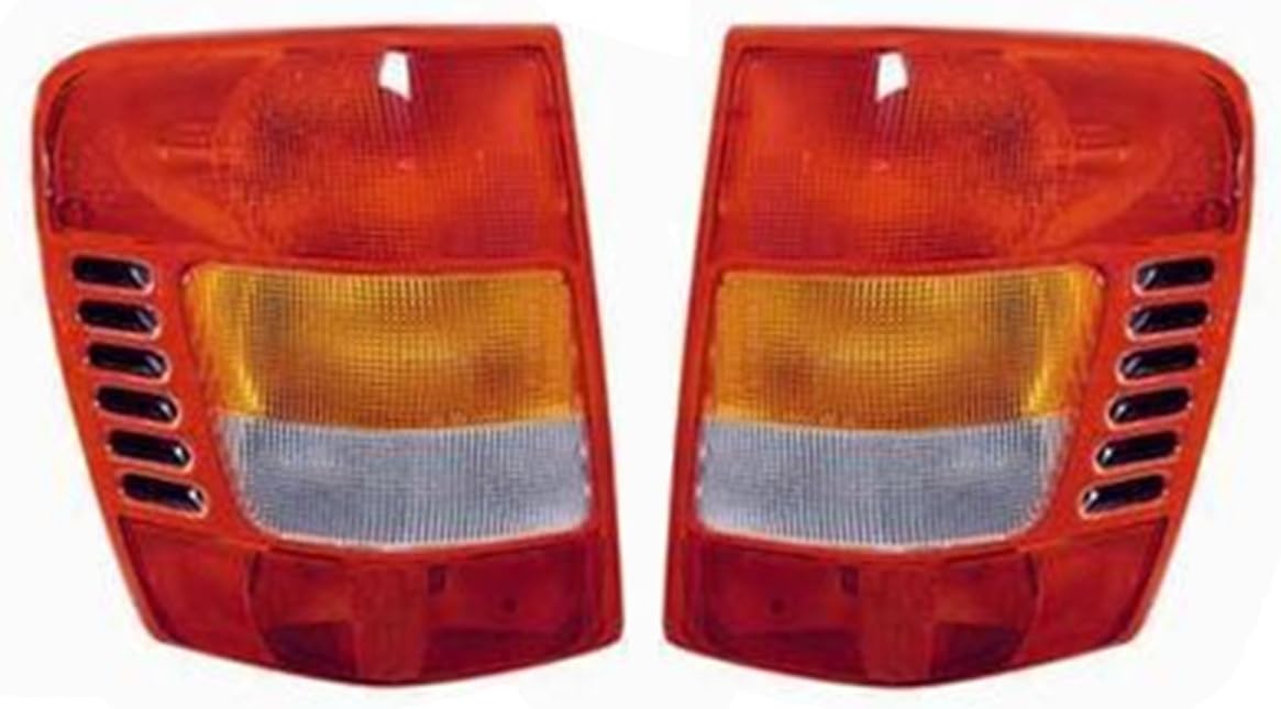 Amazon Com Rareelectrical New Tail Light Pair Compatible With Jeep Grand Cherokee 1999 2000 2001 Ch2800138 55155138ac Automotive