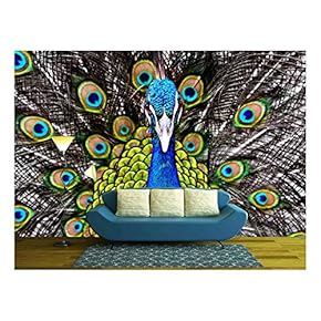 Wall26 - Peacock in The Thailand Zoo - Canvas Art Wall Decor - 66"x96"