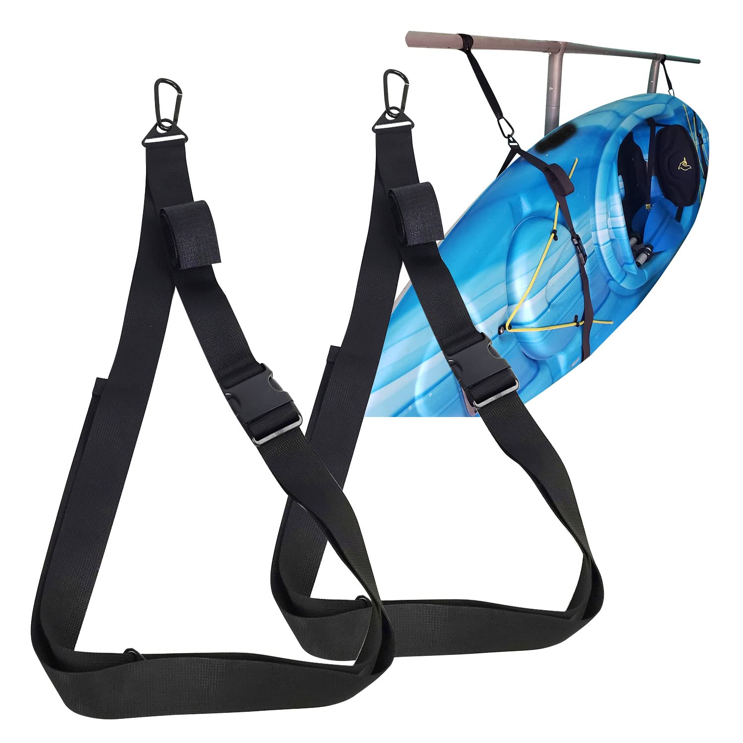 Tactical Element Kayak Wall/Ceiling Hanging Storage Strap Nylon Kayak Hoist Sling for Garage Indoor/Outdoor Kayak & SUP Paddle Board Storage Organize
