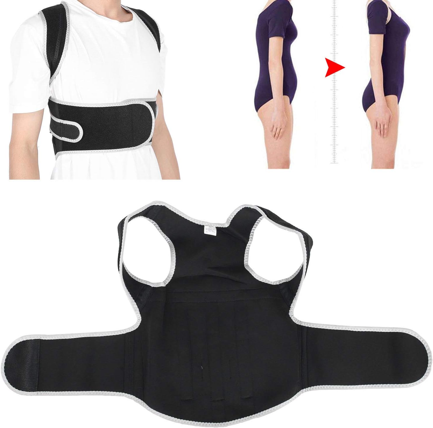 Posture Corrector, High‑Strength Back Support Belt, for Waist Protection Correct Bad Posture Home Rest Daily Work(M): Sports & Outdoors