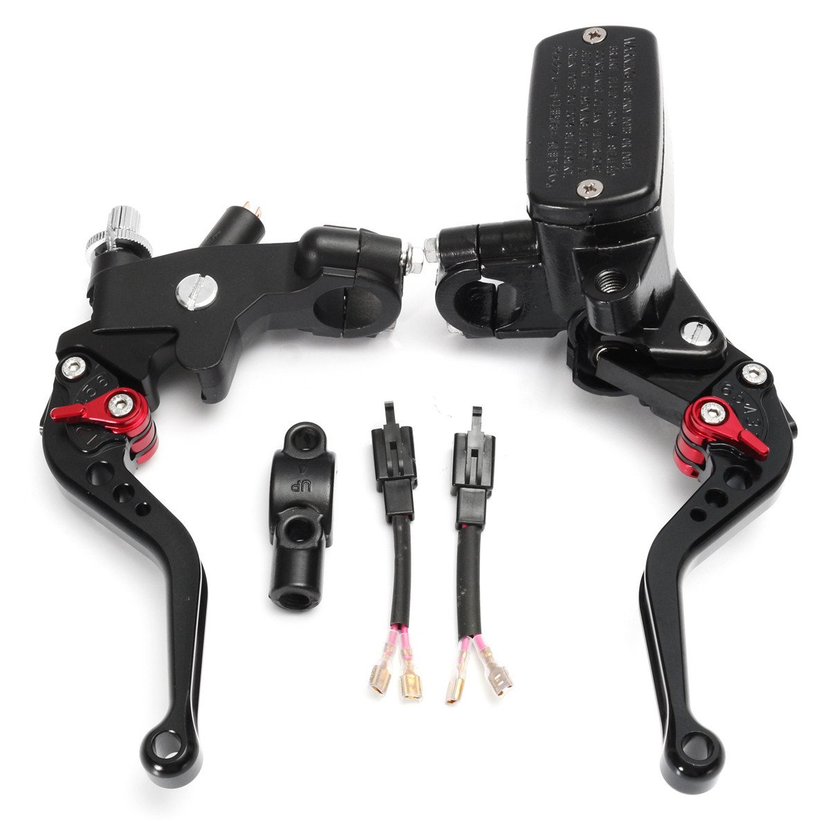 Alamor 7/8Inch 22Mm Motorcycle Hydraulic Brake Clutch Lever Handlebar Master Cylinder Aluminum - Black