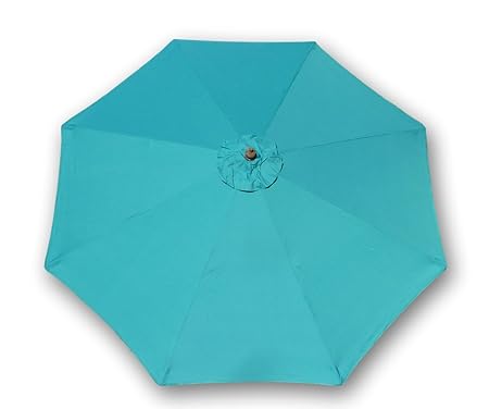 9ft Umbrella Canopy 8 Ribs in Turquoise Olefin (Canopy Only)