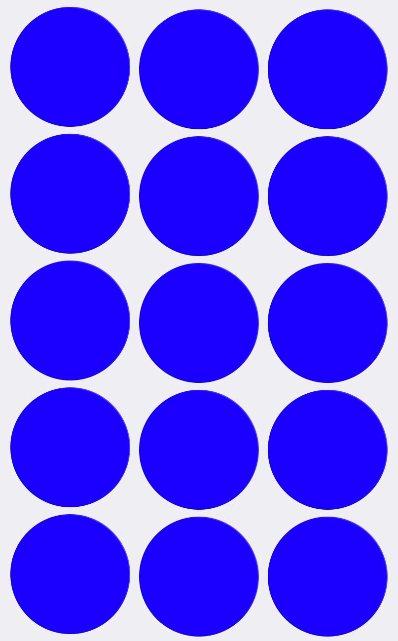 Royal Green Moving Stickers Coloured Round Dots in Blue 3cm inch (30mm) 225 Pack