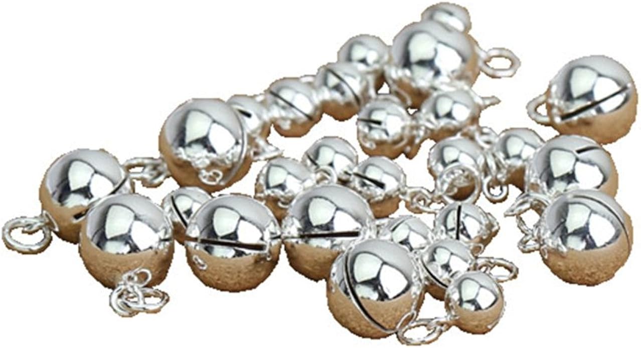 8 Sterling Silver Bell Charms Jingle Bell Charm Small Ball Bell Charm