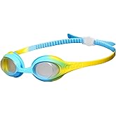 ARENA Unisex Spider Kids Swim Goggles Boys and Girls Ages 2 to 5, Anti-Fog Non-Mirror Lens, Easy to Use Strap No Leak Goggle
