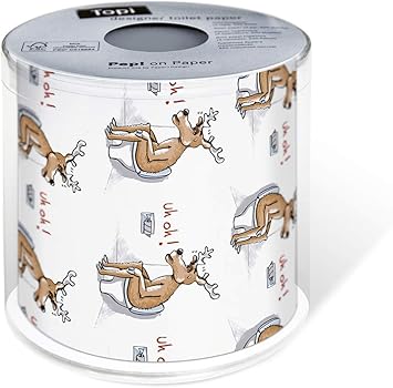 Toilettenpapier Rolle Bedruckt Rentier Beim Geschaft Als Lustiges Geschenk Fur Weihnachten Amazon De Drogerie Korperpflege