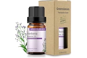GREENSLEEVES Verbena Essential Oil, 10ml Pure Plant-Based Fragrance Oil for Aromatherapy, Essential Oils for Diffuser, Air Fr