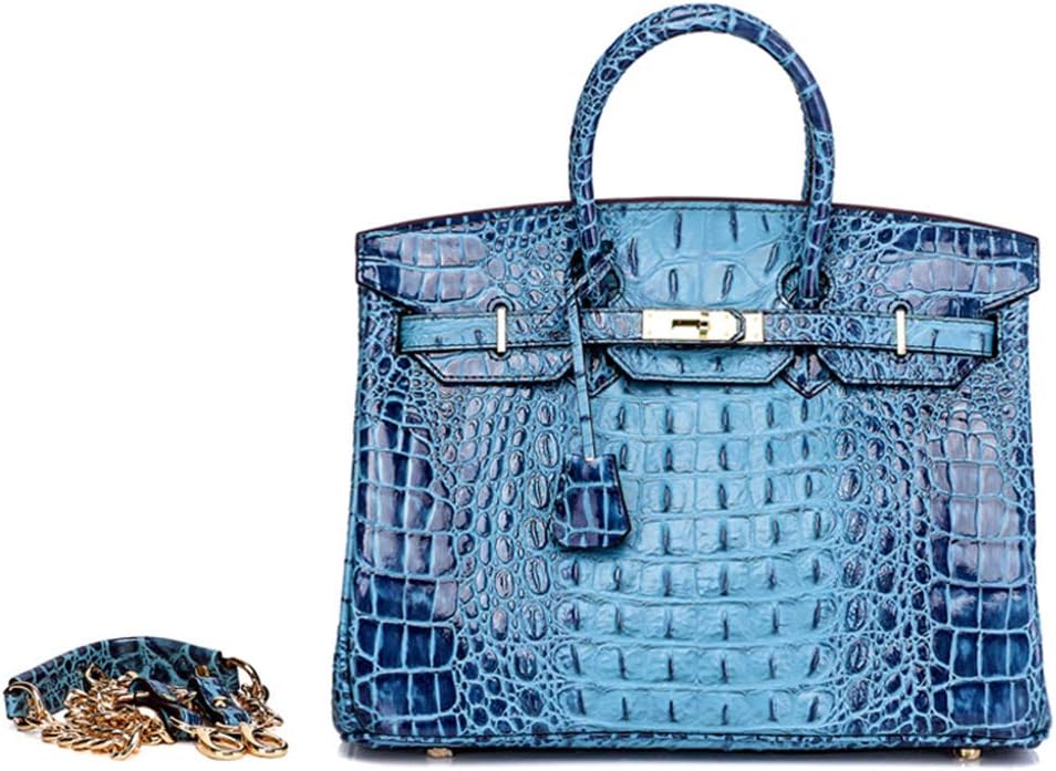 Crocodile Pattern Genuine Leather Satchel Bag Women's Cowhide Handbags Chain Shoulder Messenger Bags Woman