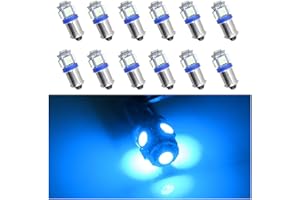 zipelo 12PCS BA9 BA9S 53 57 1895 64111 LED Car Light Bulb, Ultra Bright Automotive License Plate Side Door Courtesy Interior Dome Map Light, Vehicle Interior Decor Universal for SUV Truck RV