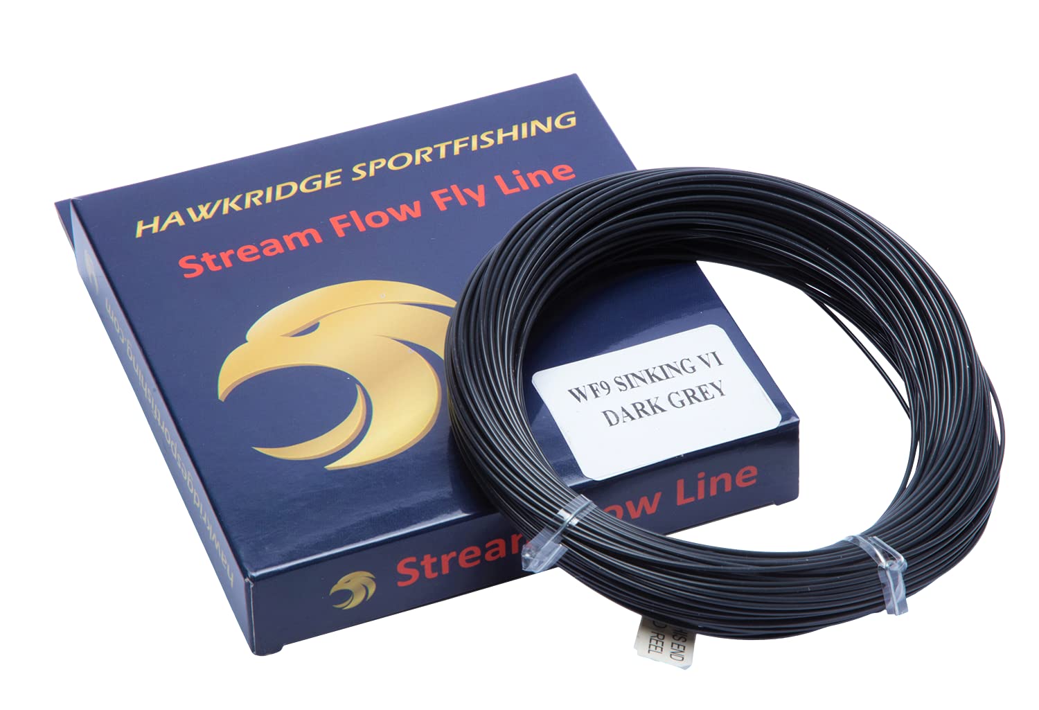 HAWKRIDGE - Quality Weight Forward #9 STREAM FLOW FLY Fishing Line (UK Brand) WF#9 - Four Options Available - Sink VI Fast Sink Dark Grey (Sink VI Fast - Dark Grey)