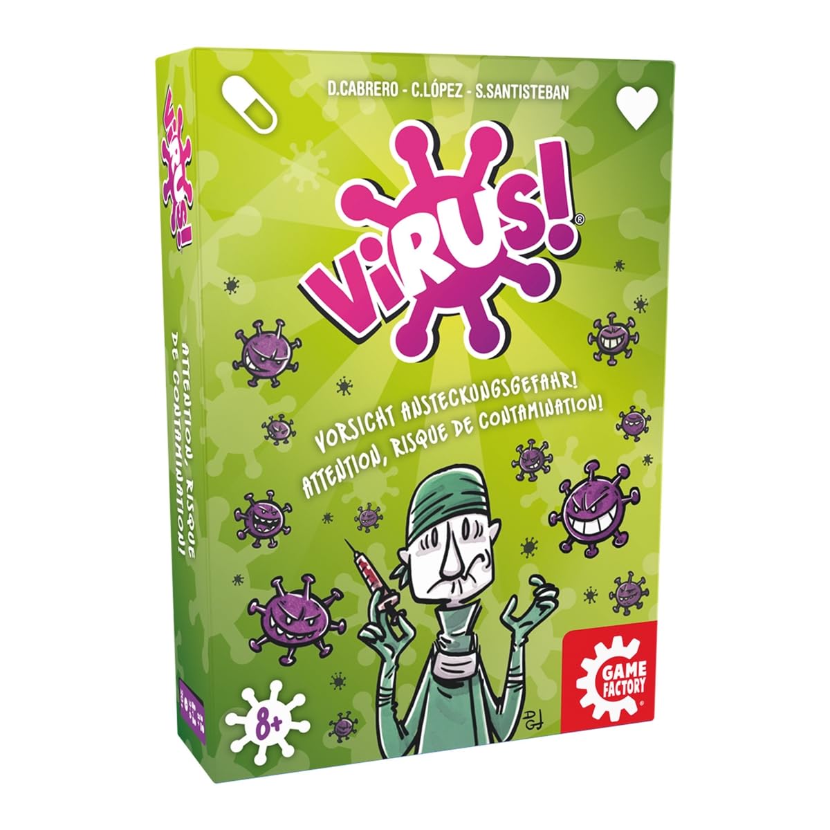 Game Factory Virus! Card Game for 2 to 6 Players, Ages 8 and Up