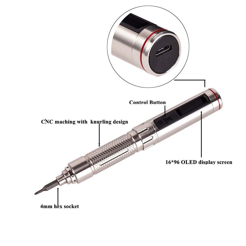 CHPOWER ES121 Mini Precision Electric Screwdriver, Compact Cordless