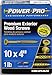 Power Pro Premium Exterior Wood Screws, #10 x 4 Inch All-Purpose Deck Screws for Outdoor Projects, T-25 Star Bit Included, Bronze, 57 Pieces | 48604