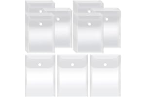 Vmiapxo 40 Pack Stamp and Die Storage Pockets, Reusable Small Plastic Envelopes Waterproof Sticker Organizer Receipt Holder Photo Storage Folders (5" x 7")